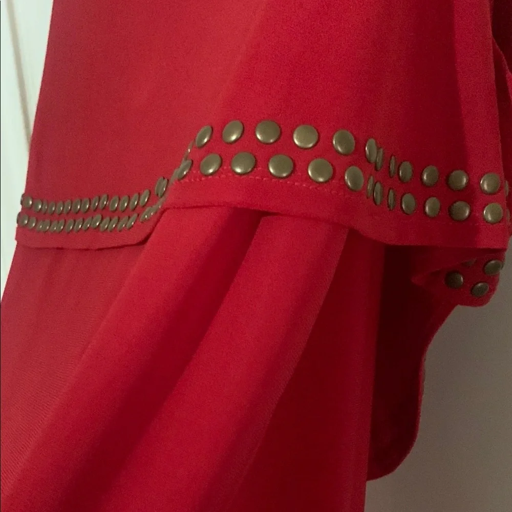 Antthony Red Cold Shoulder Top (S) - Picture 8 of 10